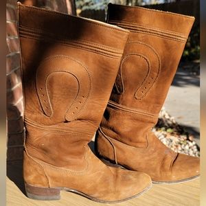 Vintage Moreno Romero Made in Mexico Leather Horseshoe Boots